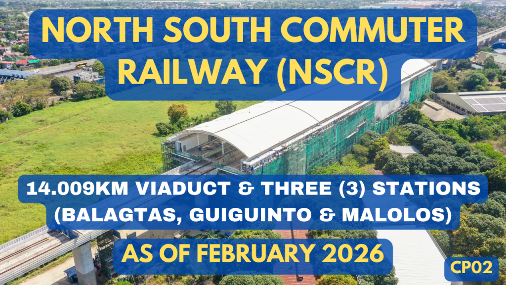 North South Commuter Railway – NSCR-CP02 Aerial Video of Alignment and Stations as of February 2026
